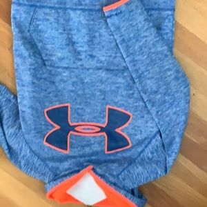 Boys under armor blue sweatshirt orange trim